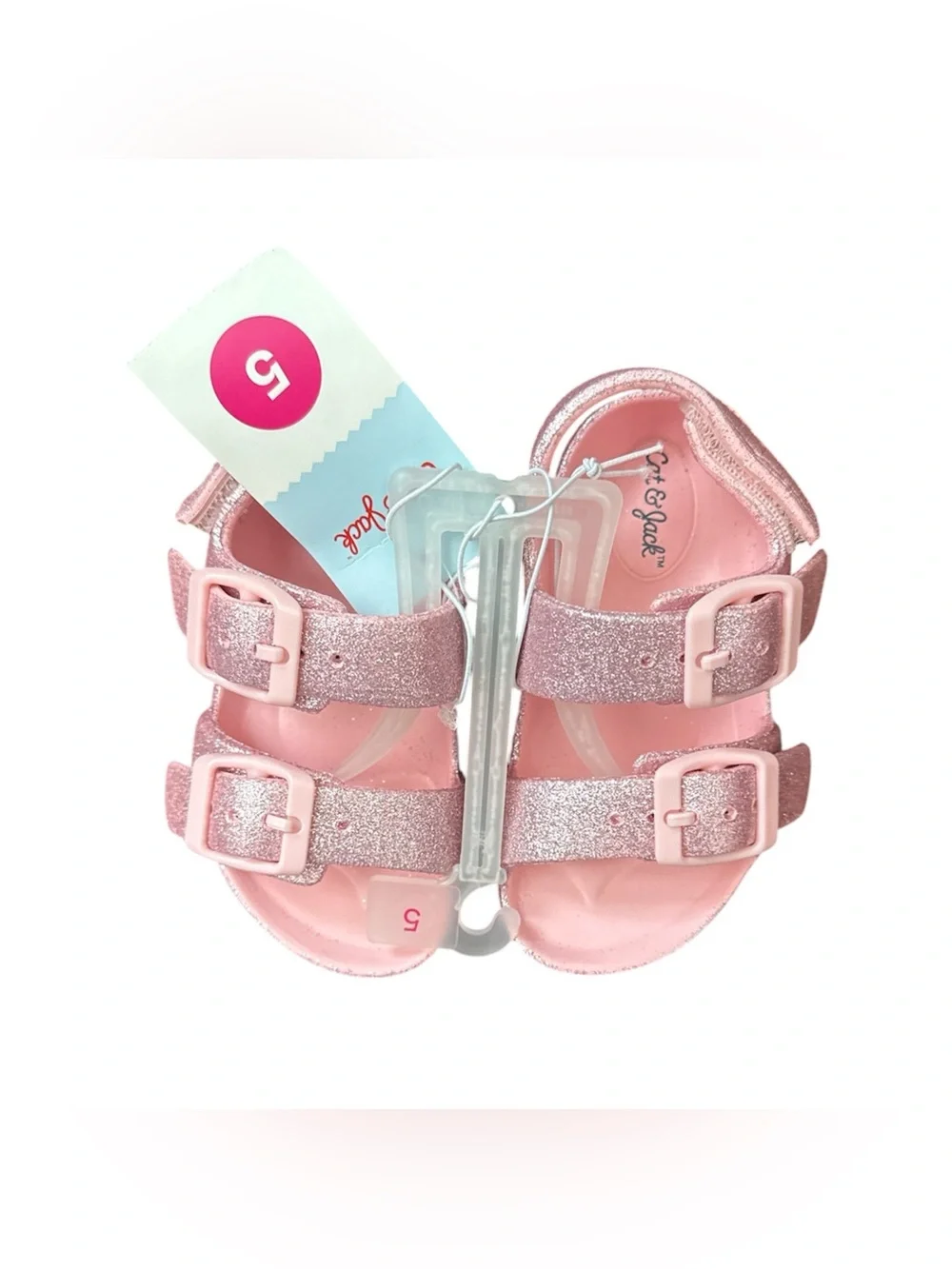 Cat & Jack Toddler Pink Glitter Buckle  Sz 5 Toddler